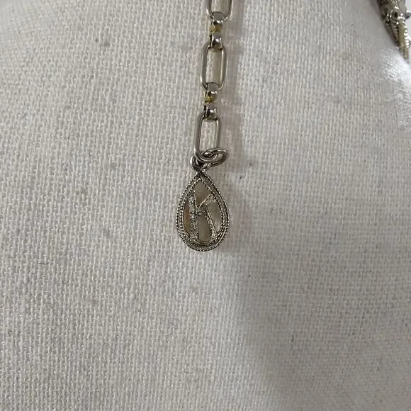 Vintage KRAMER GOLD TONE MULTI STRAND 19"-22" NECKLACE Chain Bib Layer Statement - Picture 3 of 6